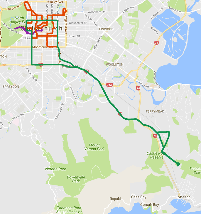 Christchurch Day 2 Map