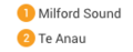 Milford Sound to Te Anau Legend