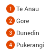 Te Anau to Dunedin Legend