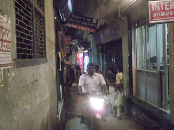 The narrow streets of Varanasi