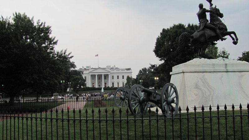 The White house from Jackson Square