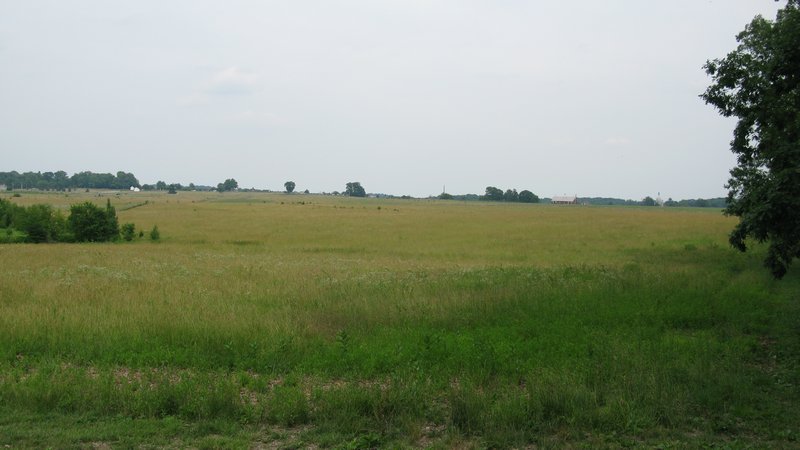 The field across which Pickett led his charge.