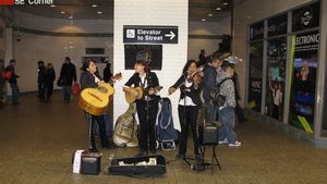 Mariachi Band in the subway at Times Square