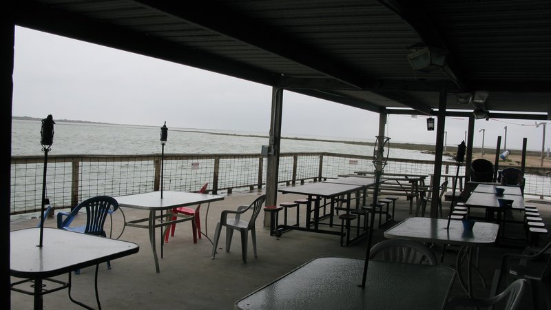 Back deck at the marina Indianola