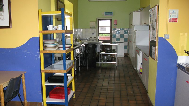 The kitchen at the hostel