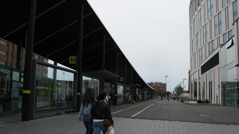 Bus stops at Liverpool One