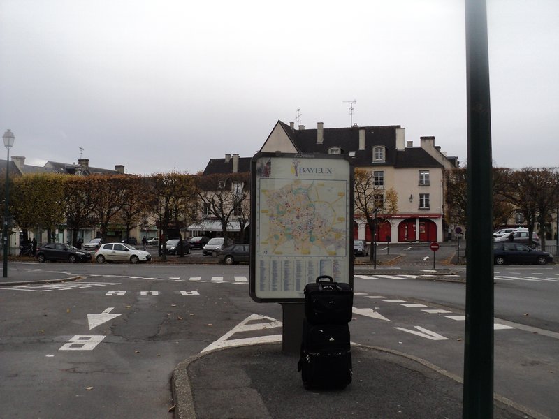 Bus stop in Bayeux
