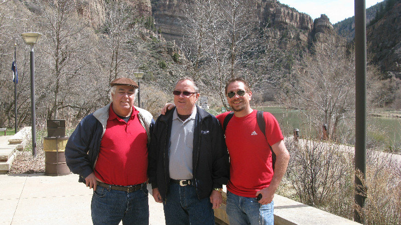 William, Bill, and Billy at the trailhead for Hanging Lake