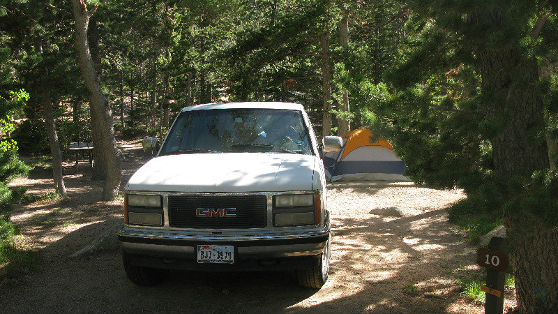 My campsite at Longs Peak Campground