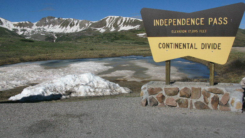 Independence Pass summit 12,095 ft.