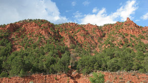 Red stone cliffs