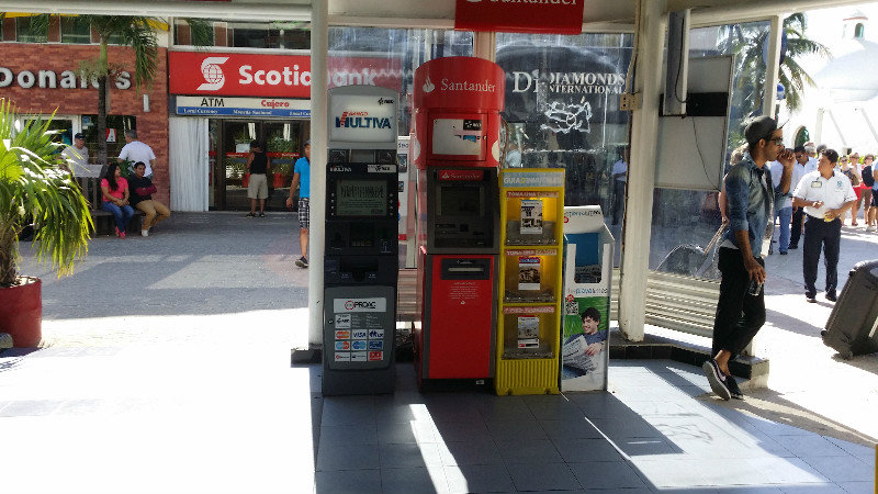 Santander ATM, Scotiabank, and Macdonalds
