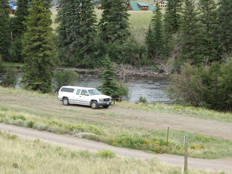 Free campsite at Rio Grand campground between Creede and Lake City