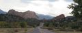 The road from the visitor center into Garden of the Gods