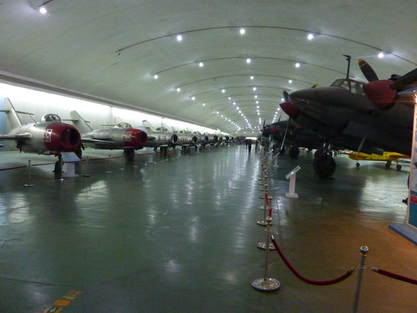 Inside the hanger