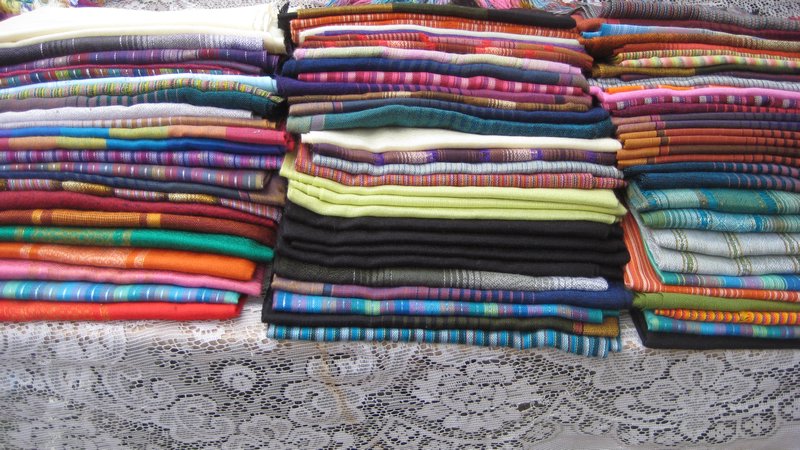 hundreds of scarves