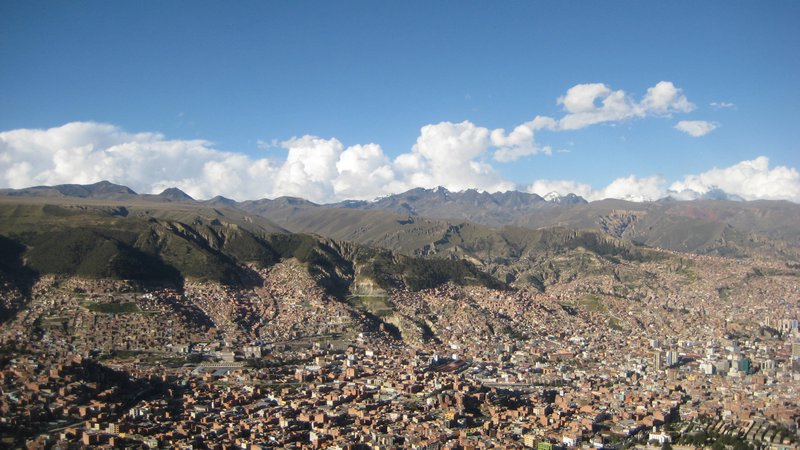 overlooking the city of LaPaz