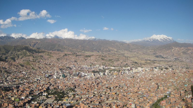 overlooking the city of lapaz