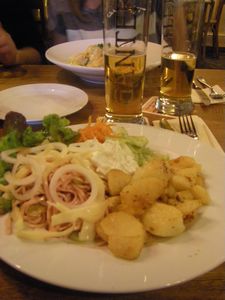 my first german meal, the freiburg beer, delicious!