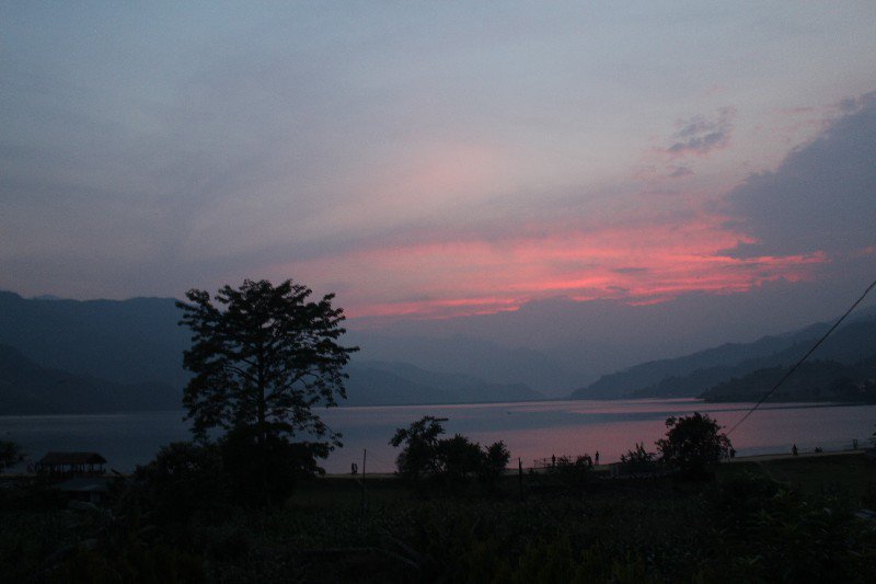 sunsets in pokhara