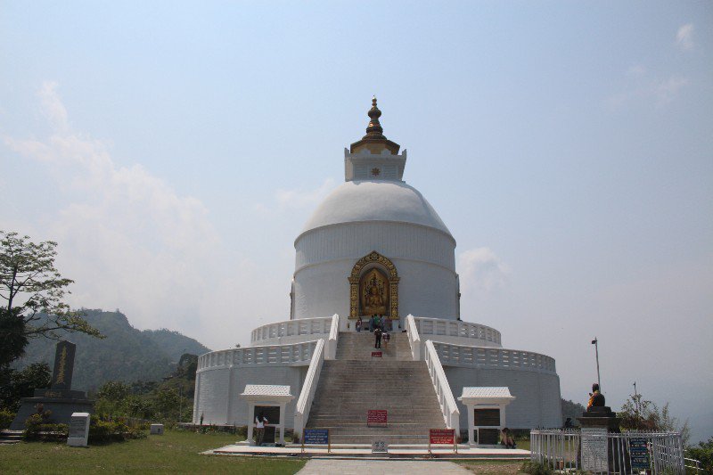 the peace pagoda in pokhara