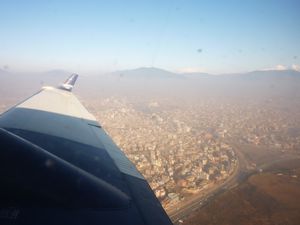 Flying over Kthmandu