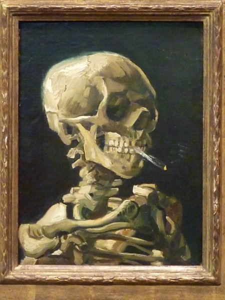 Van Gogh's Skull w/ Burning Cigarette
