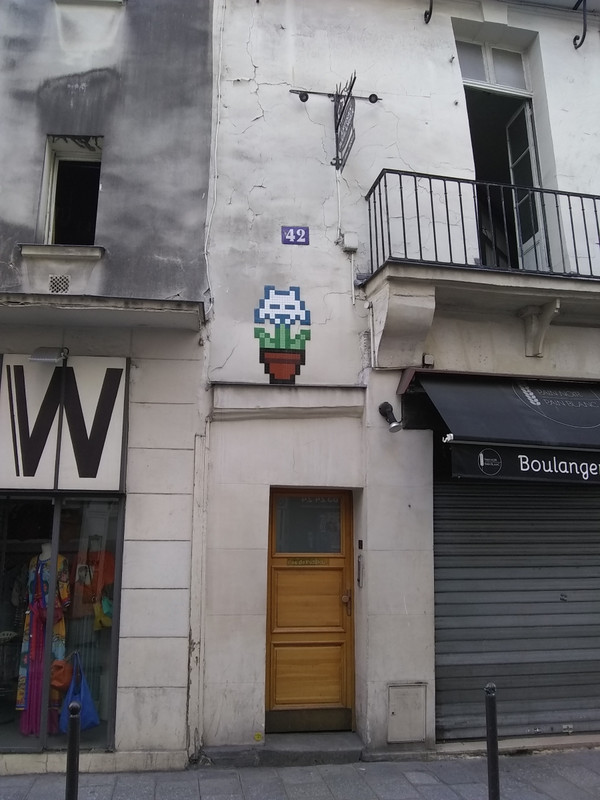 Space Invader Art on the Streets of Paris
