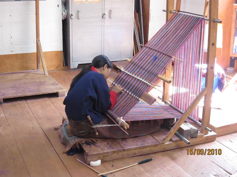 weaving at the school