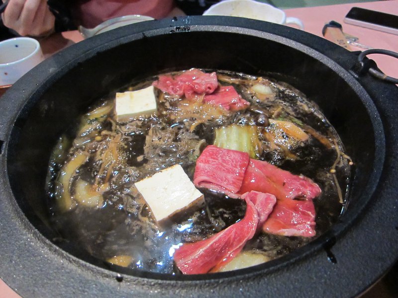 Sukiyaki dinner back at hotel