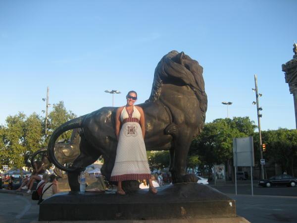 Lion at Columbus Monument