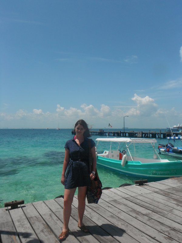 Me on the pier at Isla Mujeres