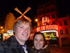 Outside the Moulin rouge