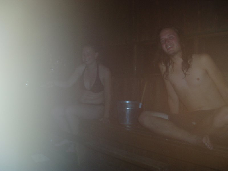 1) Sauna in summer cabine