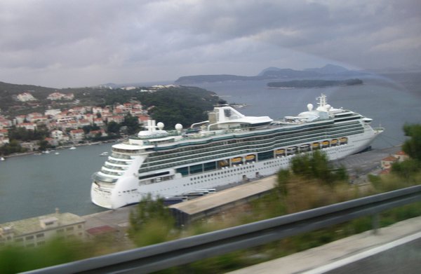 Our Cruise Ship in Dubrovnik Bay