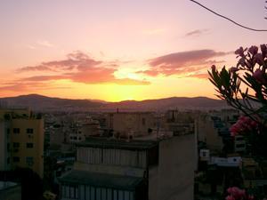Sun Setting on Athens