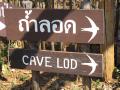 Sign for the cave