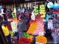 Fruit stalls at the bus terminal