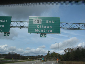 27 oct. Ontario, 401e vers Montréal