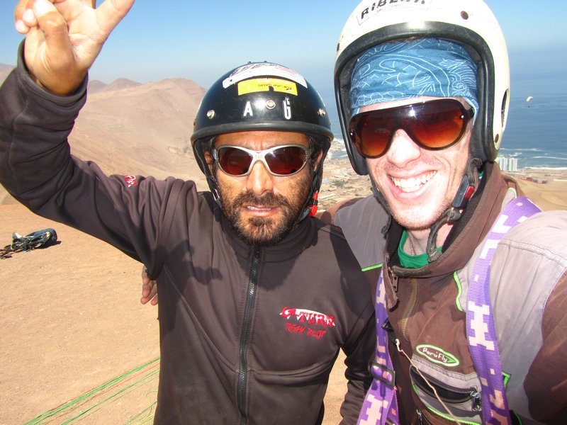 Myself and my maniac parapenting instructor