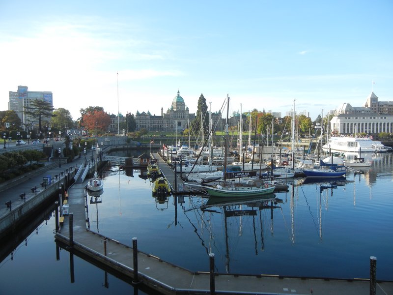 Victoria's Inner Harbour on a beautiful sunny morning