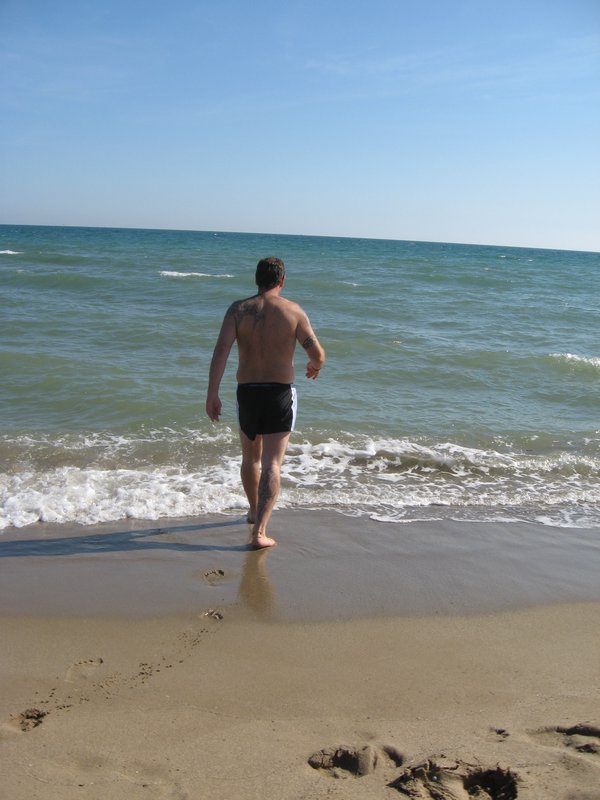 A quick dip in the Med!
