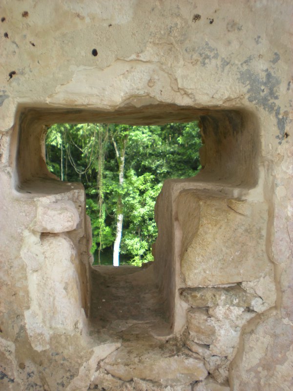 Mayan T shaped window