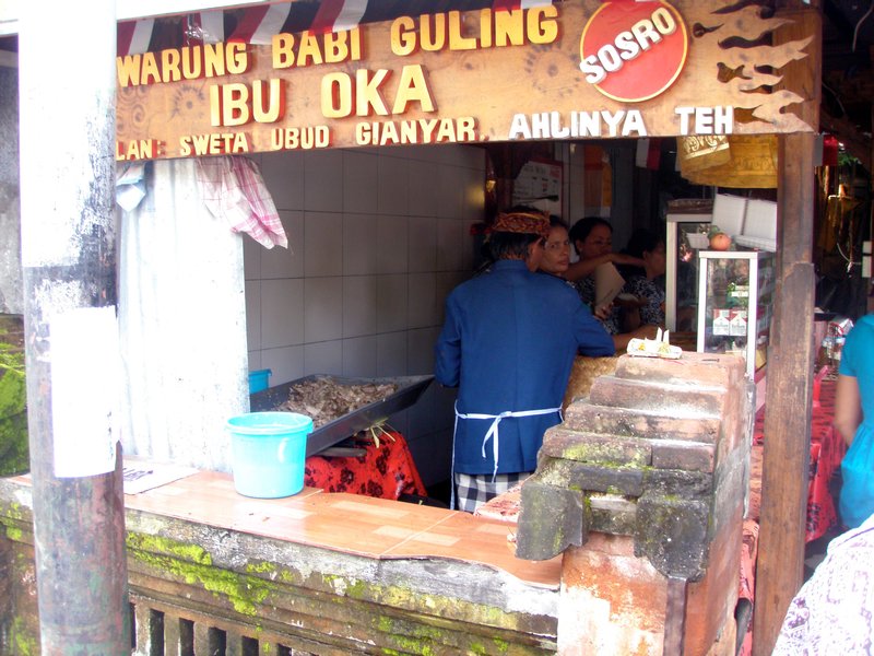 Famous place for roast pig in Ubud