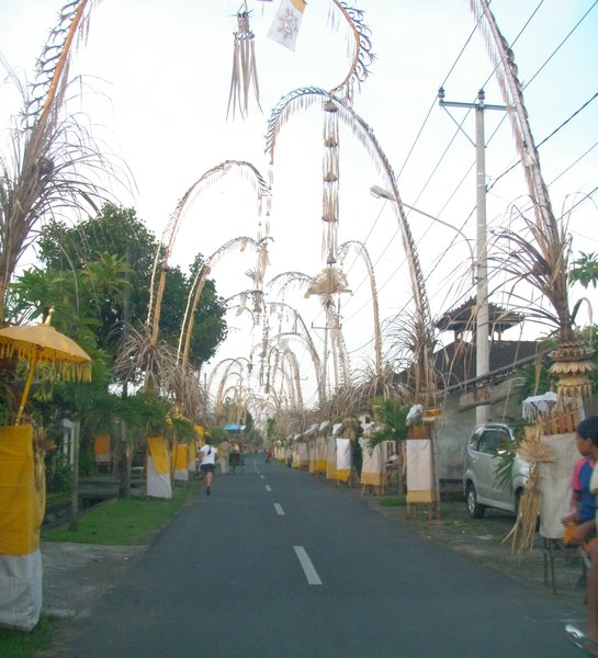 Town decorated for ceremony