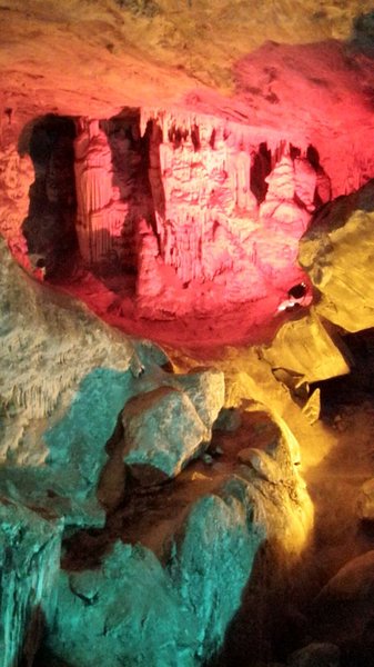 Rainbow cavern in Cango cave
