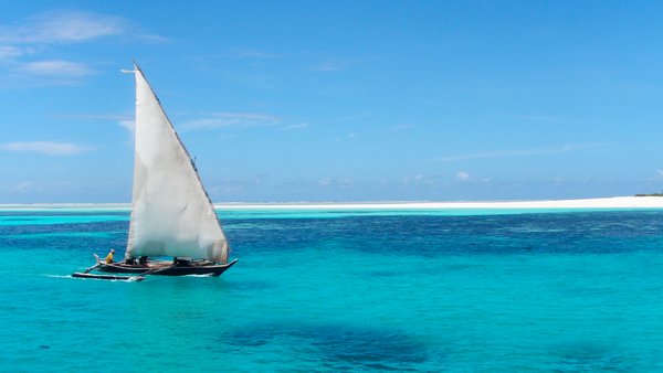 Sailing Dhow off Mnemba