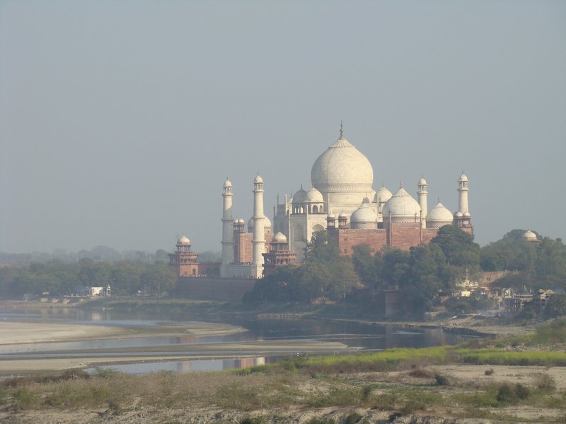 The Taj Mahal from Agra Fort