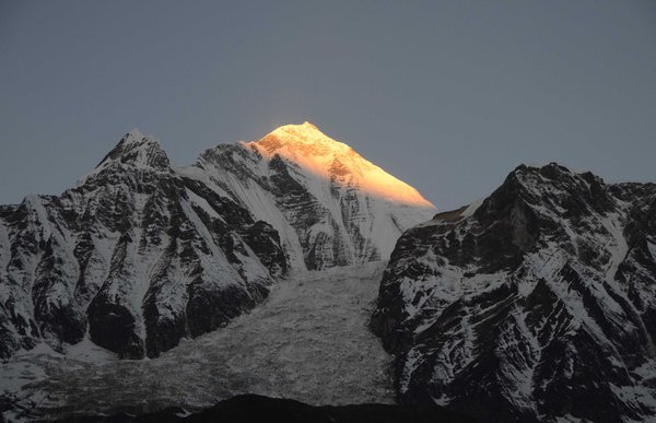 Sunrise over the Himalayas.