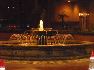 Fountain at hotel